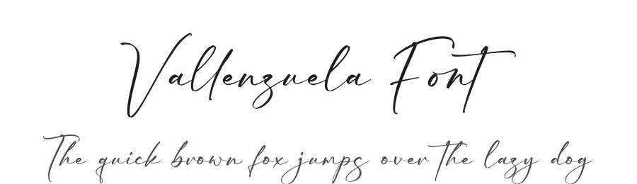 Vallenzuela Font by glorytype — Script Handwritten Font