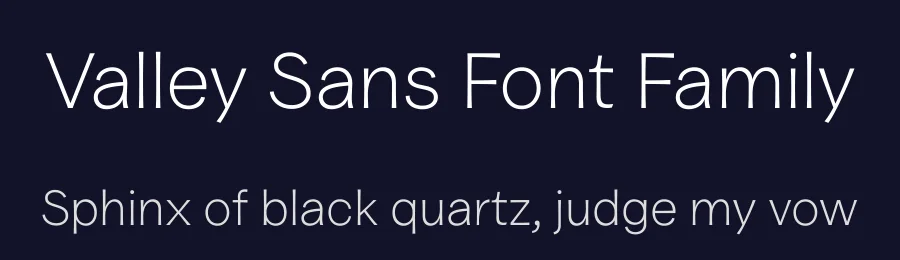 Valley Sans Font Family by Lari Mörö , Niklas Ekholm — Sans Serif Font — thumbnail 2