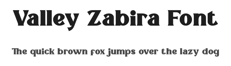 Valley Zabira Font by nihstudio — Display Font