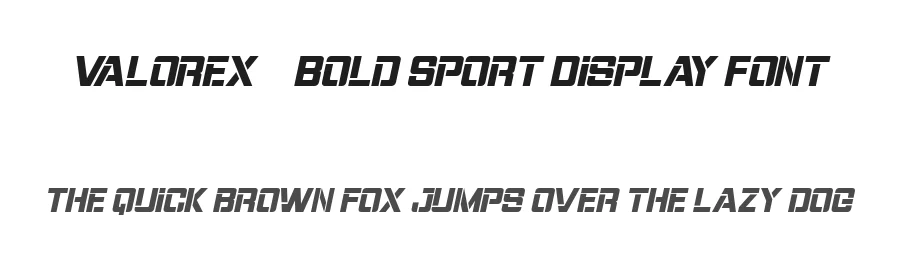Valorex – Bold Sport Display Font by FlawlessAndCo — Display Font
