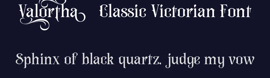 Valortha – Classic Victorian Font by burntilldead — Display Font — thumbnail 2