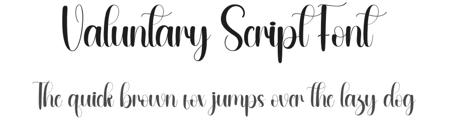 Valuntary Script Font by andikastudio — Script Handwritten Font