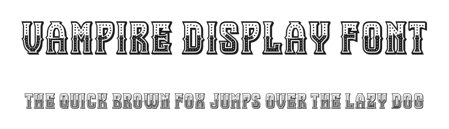 Vampire Display Font by Vladimir Nikolic — Display Font