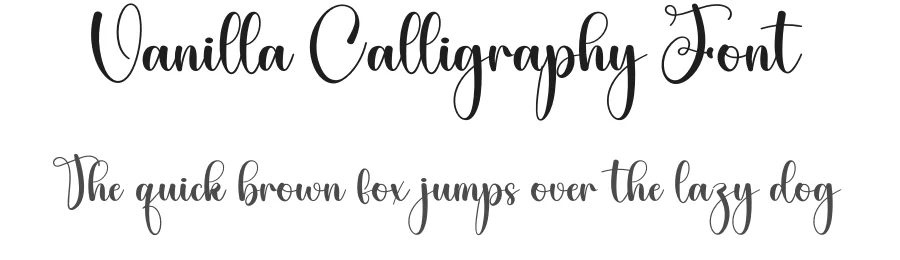 Vanilla Calligraphy Font by creativeletter — Script Handwritten Font