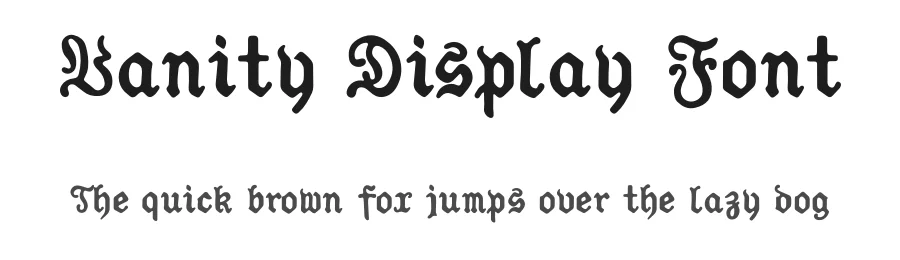 Vanity Display Font by OPENCITYDESIGNCO β Display Font