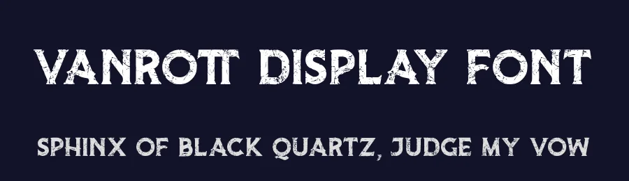 Vanrott Display Font by ErgibiStudio — Display Font — thumbnail 2
