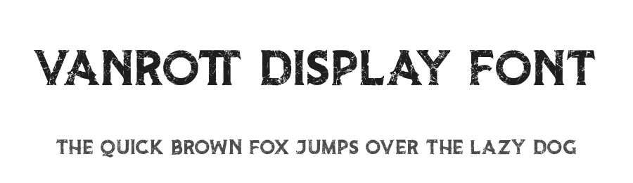 Vanrott Display Font by ErgibiStudio — Display Font