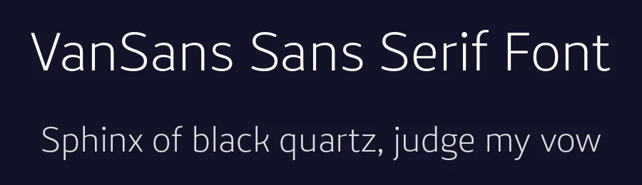 VanSans Sans Serif Font by Nomad Fonts — Sans Serif Font — thumbnail 2