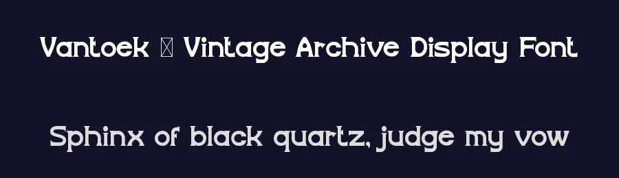 Vantoek – Vintage Archive Display Font by Rautan Studio — Display Font — thumbnail 2