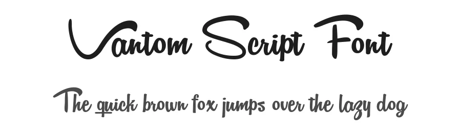 Vantom Script Font by 178-MC — Script Handwritten Font