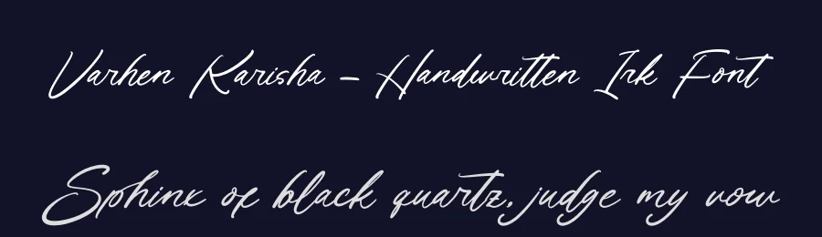Varhen Karisha – Handwritten Ink Font by letterenastudios — Script Handwritten Font — thumbnail 2
