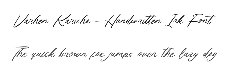 Varhen Karisha – Handwritten Ink Font by letterenastudios — Script Handwritten Font