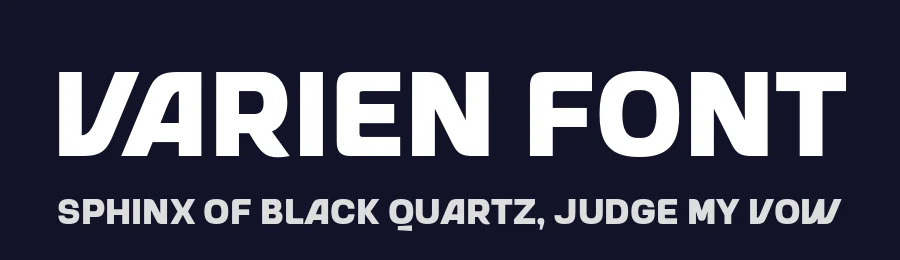 Varien Font by Sensatype Studio — Sans Serif Font — thumbnail 2