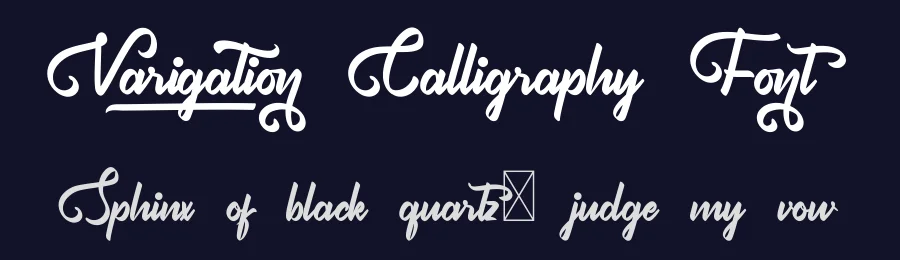 Varigation Calligraphy Font by CalligraphyFonts.net — Script Handwritten Font — thumbnail 2