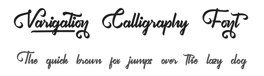 Varigation Calligraphy Font by CalligraphyFonts.net — Script Handwritten Font