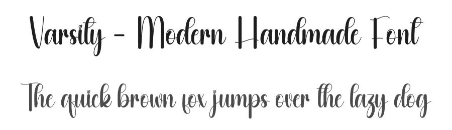 Varsity – Modern Handmade Font by andikastudio — Script Handwritten Font