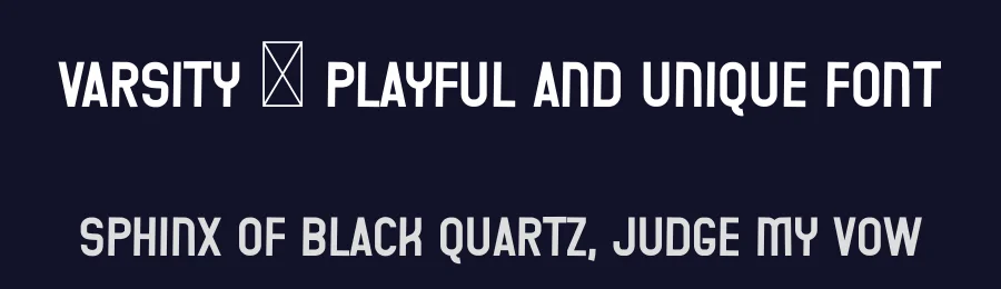 Varsity – Playful And Unique Font by freshtypeink — Display Font — thumbnail 2