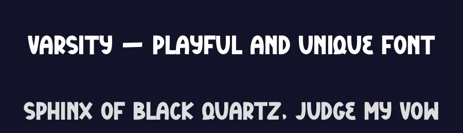 Varsity – Playful And Unique Font by andikastudio — Display Font — thumbnail 2