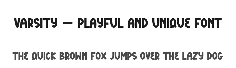 Varsity – Playful And Unique Font by andikastudio — Display Font