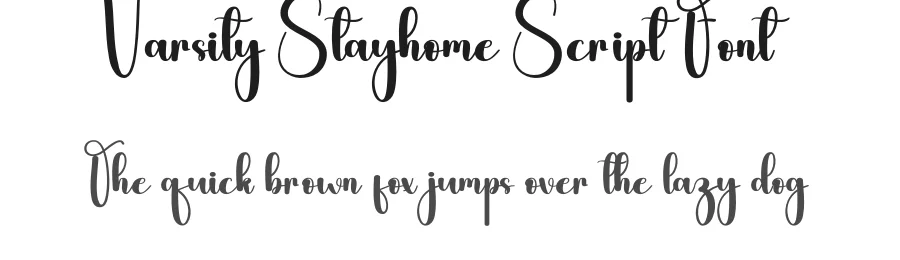 Varsity Stayhome Script Font by andikastudio — Script Handwritten Font