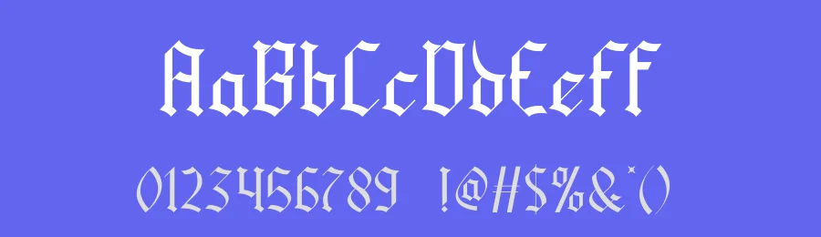 Vasavine Typeface by rvandtype — Blackletter Font — thumbnail 3