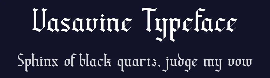 Vasavine Typeface by rvandtype — Blackletter Font — thumbnail 2