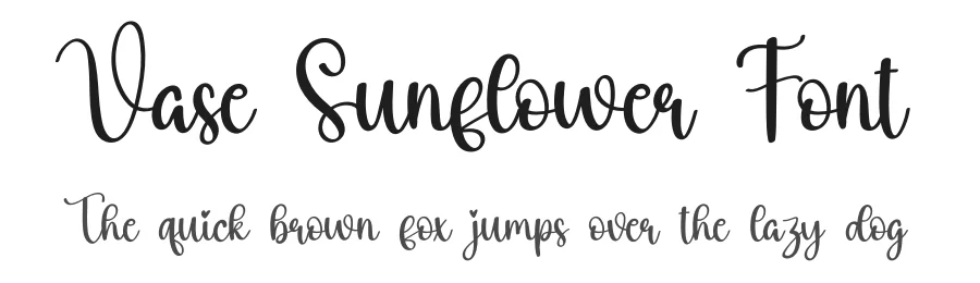 Vase Sunflower Font by creativeletter — Script Handwritten Font