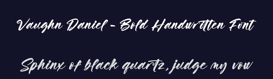Vaughn Daniel – Bold Handwritten Font by stylishtype.co — Script Handwritten Font — thumbnail 2