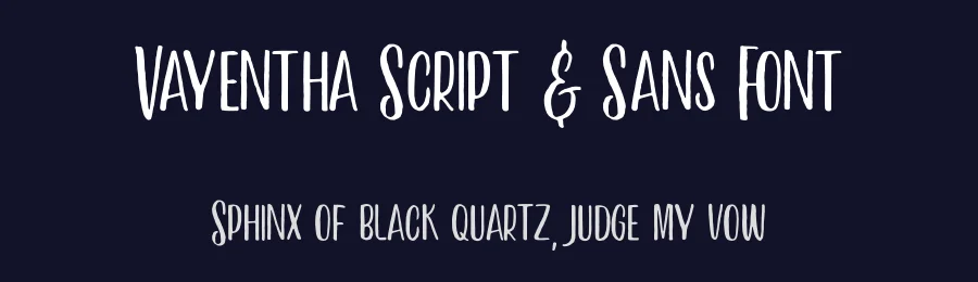 Vayentha Script & Sans Font by lostvoltype — Sans Serif Font — thumbnail 2
