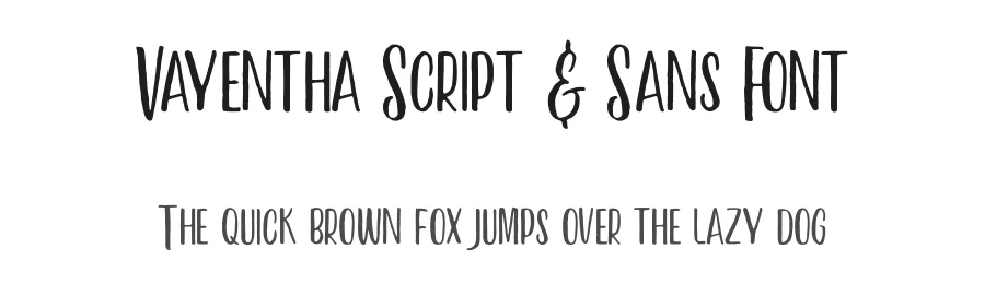 Vayentha Script & Sans Font by lostvoltype — Sans Serif Font