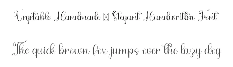 Vegetable Handmade – Elegant Handwritten Font by freshtypeink — Script Handwritten Font