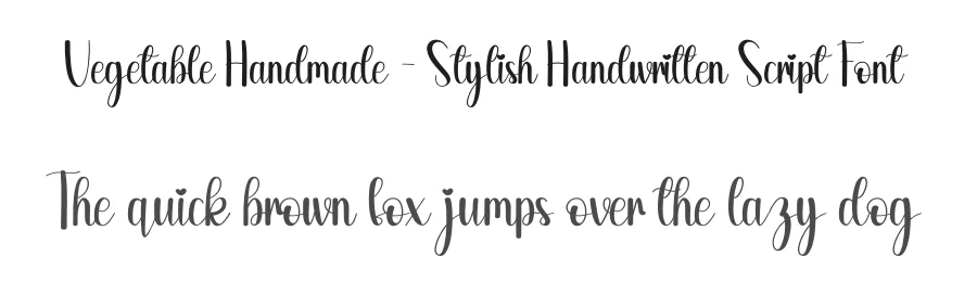 Vegetable Handmade – Stylish Handwritten Script Font by andikastudio — Script Handwritten Font