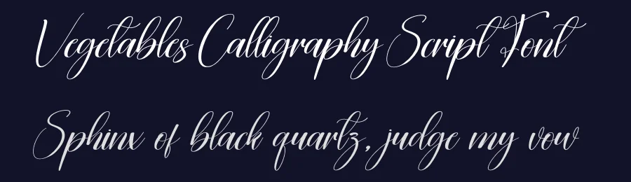 Vegetables Calligraphy Script Font by creativeletter — Script Handwritten Font — thumbnail 2