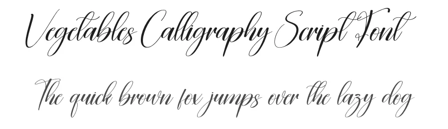 Vegetables Calligraphy Script Font by creativeletter — Script Handwritten Font
