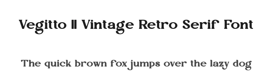Vegitto || Vintage Retro Serif Font by ErmediaStudio — Display Font