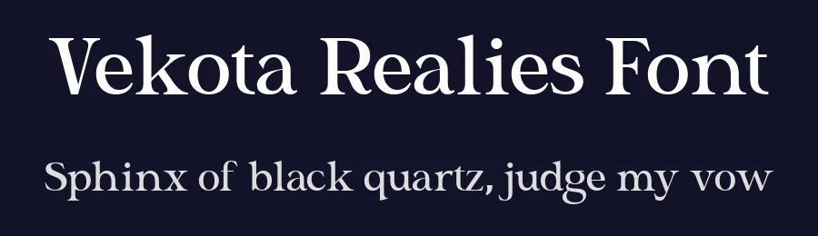 Vekota Realies Font by Nexaline — Display Font — thumbnail 2