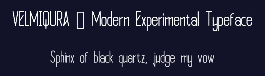 VELMIQURA — Modern Experimental Typeface by idealistudio — Display Font — thumbnail 2