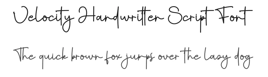 Velocity Handwritten Script Font by creativeletter — Script Handwritten Font