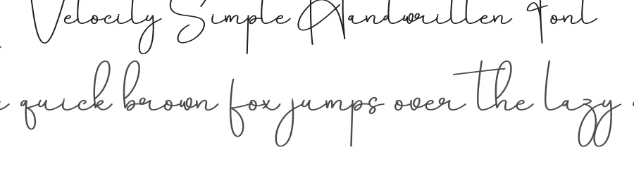 Velocity Simple Handwritten Font by creativeletter — Script Handwritten Font