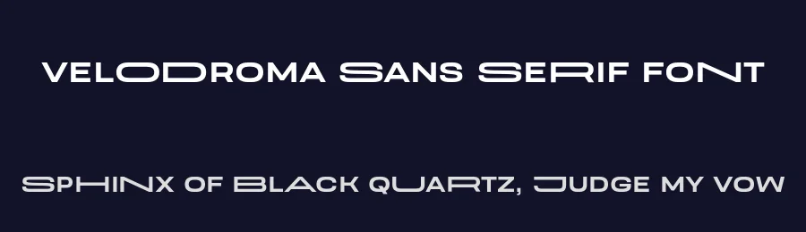 Velodroma Sans Serif Font by Jan Charvát — Sans Serif Font — thumbnail 2