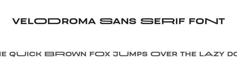 Velodroma Sans Serif Font by Jan Charvát — Sans Serif Font