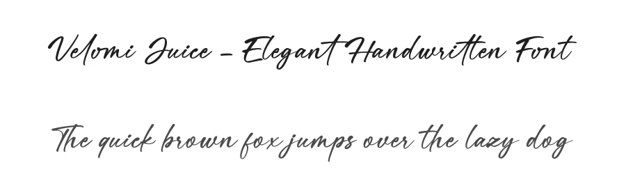 Velomi Juice – Elegant Handwritten Font by Basnistudio — Script Handwritten Font