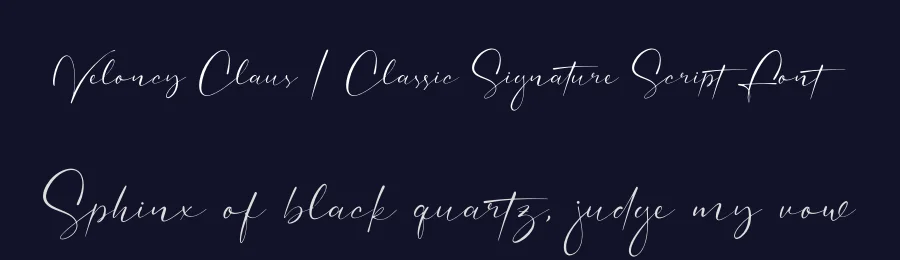 Veloncy Claus | Classic Signature Script Font by Denustudios — Script Handwritten Font — thumbnail 2