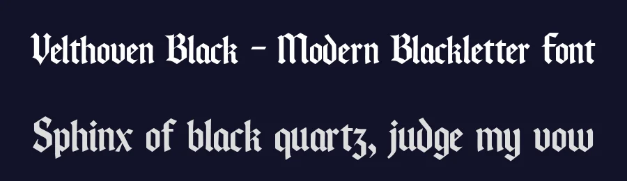 Velthoven Black – Modern Blackletter Font by Creacy Studio — Blackletter Font — thumbnail 2