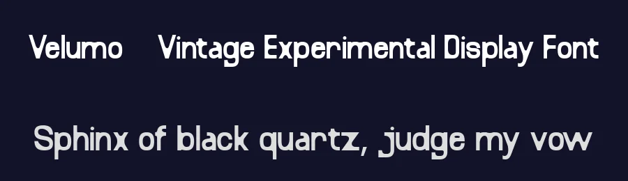 Velumo — Vintage Experimental Display Font by Muksal Creative — Display Font — thumbnail 2