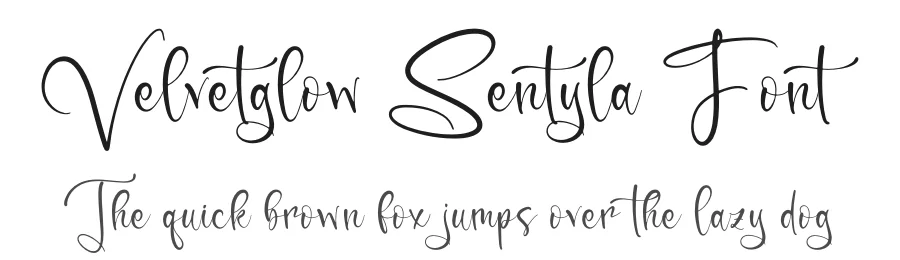 Velvetglow Sentyla Font by letterenastudios — Script Handwritten Font