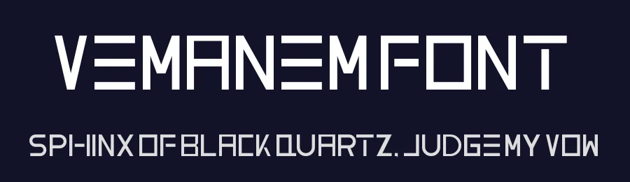 Vemanem Font by ffeeaarr — Display Font — thumbnail 2