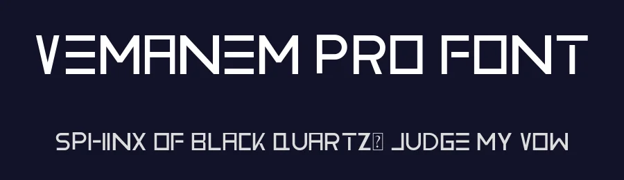 Vemanem Pro Font by ffeeaarr — Display Font — thumbnail 2
