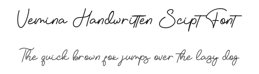 Vemina Handwritten Scipt Font by afkaristudio — Script Handwritten Font