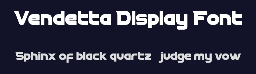 Vendetta Display Font by Flawless And Co — Display Font — thumbnail 2